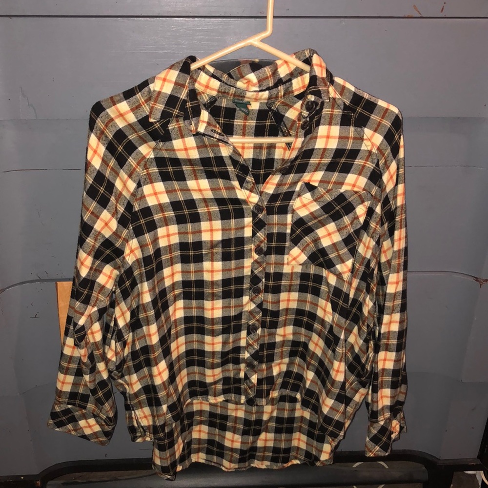 Wild Fable Yellow & Black Flannel, XS